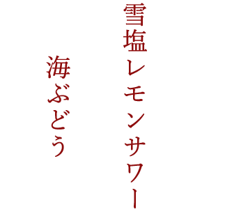 雪塩レモンサワー×海ぶどう